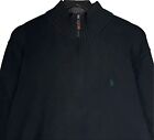  new - Polo Ralph Lauren Mens Classic 1 2 Zip Cotton Sweater - Blk green M - 3xl