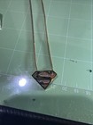 1977 Dc Superman Pendant New On Card  With Chain Vintage