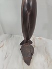 Vintage 70   s Hand Carved Ironwood Wooden Dolphin Statue Figurine 11    Nautical
