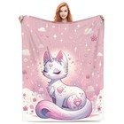 Cat Blanket  Kitten Throw Blanket  Cats Gifts  Cats Stuff Fleece Flannel Plus   