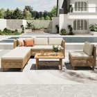 Patio Furniture Set Outdoor Conversation Set Wicker Rattan Sectional Sofa Table