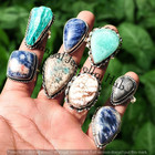 Sodalite   Mix Gemstone Rings 925 Sterling Silver Plated Wholesale Lot Jewellery