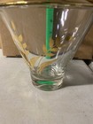 Midcentury Modern Glass Ice Bucket With Lid Barware Gold Guilding And Trim