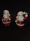Vintage Santa And Mrs  Claus Salt   Pepper Shakers Napco 4 