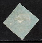 Nova Scotia     Scott 4     1851 6d Yel Grn Crown   Heraldic Flow      Used     Scv  850