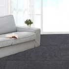 15pcs 24  X 24  Peel And Stick Polyester Carpet Tiles W  Ixpe Mute Pad Dark Grey