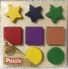 2 X Multi Colored Wooden Toddler Baby Learning Educational Shapes Color Puzzle