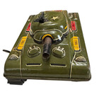 Vtg Large 9-3 4 Marx Tin Litho 1950 s U s   Tank Division    Wind Up Army Toy Tank