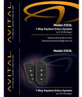 Avital 2103l   1-way Keyless Entry System  W   2  4-button Remotes     new  