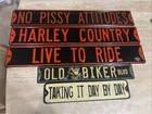 Harley Davidson Embossed Live To Ride Tin Metal Street Sign 36x6 Ande Rooney