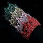 Luxury Baroque Rhinestone Crown Tiara Bridal Queen Princess Sparkling Headpieces