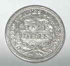 1858-p Seated Liberty Half Dime Great Cleaned Coin  