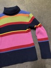 Vintage 90s Girls Striped Turtleneck Gap Holiday Style Medium 10 12 Preppy 