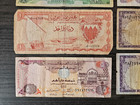 Bahrain Saudi Arabia Qatar United Arab Emirates Middle East Lot Banknotes