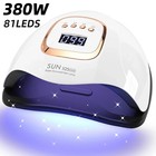 Uv Led Nail Lamp 380w Dryer Gel Polish Light Manicure Salon Curing Sun X25 Max
