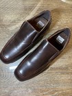 Alpine Swiss Men s Brown Square Toe Dress Loafers Slip On Shoes Size 11 Nwot