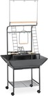 Small Parrot Playstand With Wheels  Bird Stand Activity Play Center With Perc   