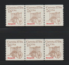 Us Efo Error Stamps  2255 Carreta Precancel   white Wheel  Cpv Strip Of 3  Mnh