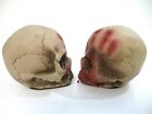 Resin Human Head 2 Skull Skeleton Statues For Halloween Party Bar Decoration 