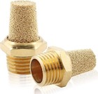 12 Pcs Air Pneumatic Mufflers Silencer Brass Pneumatic Exhaust Muffler 1 4 Npt M