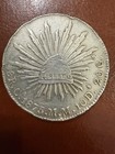 Rare Error Mexico 1875 M m  10 Centavos Silver Coin  Republic Libertad