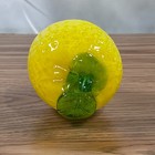 Glass Lemon Decor Realistic Fruit Accent Collectible Yellow Green