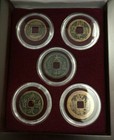 China 5 Dynasties Twenty Centuries Of Cash Coins Coa   History   Diplay Box Inc