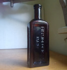 1860s Deep Amber Applied Lip Dr tebbett s Physiological Hair Regenerator Nice 