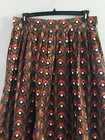 African Inspired Ghana Nigeria Ankara Dashiki Brown Orange Hi-low Skirt Size 1x