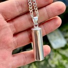 925 Solid Silver Prayer Box Pill Box Necklace Pill Box Pendant