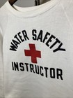 Vintage 70s Water Safety Instructor Lifeguard Sweatshirt Medium 22x24 Fruit Loom