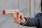 Elastic Precision Model 1911 Rubber Band Gun Made From Solid Hardwoods