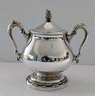 Vintage 1847 Rogers Bros Sugar Bowl With Lid Remembrance Silver Plated 