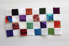 Lot Of 100 Cotton Fabric Mini 4-patch Quilt Squares 2 5  Blocks Multicolor White