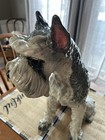 The Townsends Vintage Ceramics Schnauzer Dog Statue Life Like Sized Signed