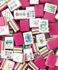 New  Vibrant Layered Mahjong Tiles     American Set 160 Tiles - Hot Pink