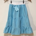 Skirt Girls 2 3 Maxi Blue Gingham Ruffle Tier 100  Cotton Mom And Pop s Kids