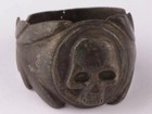 World War2 Relic  Soldiers Skull Ring battlefield Dug trench Art bronze solid