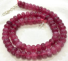 Pink Tourmaline Rondelle Smooth Beads 18 Inch 8-9 Mm 1 Necklace Gemstone