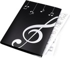 Music Folder Binder A4 Black 40 Pockets Choral Band Sheet Music