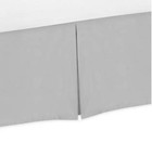 3 Side - Open Corner Tailored Bed Skirt Solid Silver 650 Tc Egyptian Cotton