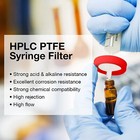 10000pcs Lab Ptfe Syringe Filter 0 45  m 25mm Pp Prefilter Hydrophobic No-sterile