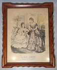 Qty 3 Vtg La Mode Illustree Bureaux Du Journal 56 Rue Jacob Paris Print Frame