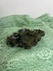 Vintage Carved Chinese Jade Brush Washer Lotus Flower Dish Holder China Art