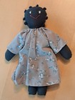 Vintage Primitive Black Americana Folk Art Handmade Cloth Rag Doll - 10 