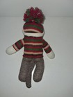 Dan Dee Sock Monkey Plush Stuffed Animal Toy Striped Shirt 11   2012