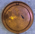 Antique 42  Bed Warmer Copper And Brass Long Turned Wood Handle Estate Sale   