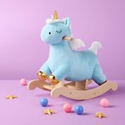 Gigglescape Unicorn Rocker Blue - Rocking Horse Toy 18 Months   Up