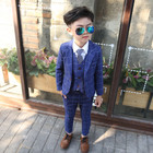Boys Wedding Party Costume Blazer Vest Pants Children Formal Suits Dress Suit