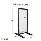 Ilyapa Large Whiteboard Sidewalk Sign Magnetic Menu Board 42x18  Black